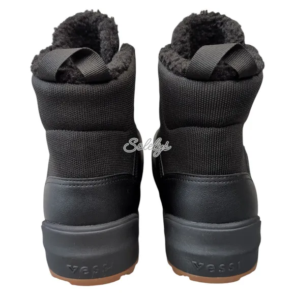 Vessi Alta High Top Waterproof Vegan Leather Dyma-Tex Boot Black Gum Mens 10