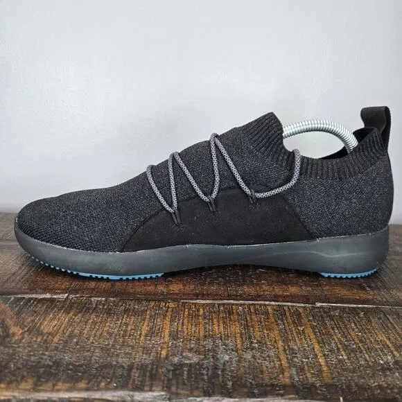 Vessi Cityscape Classic Mens Size 11 Lace Up Waterproof Shoe Sneaker Black Black