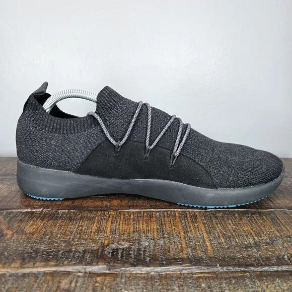 Vessi Cityscape Classic Mens Size 11 Lace Up Waterproof Shoe Sneaker Black Black