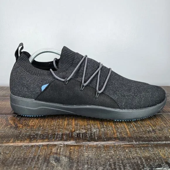 Vessi Cityscape Classic Mens Size 11 Lace Up Waterproof Shoe Sneaker Black Black
