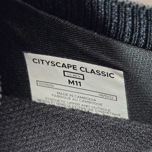 Vessi Cityscape Classic Mens Size 11 Lace Up Waterproof Shoe Sneaker Black Black