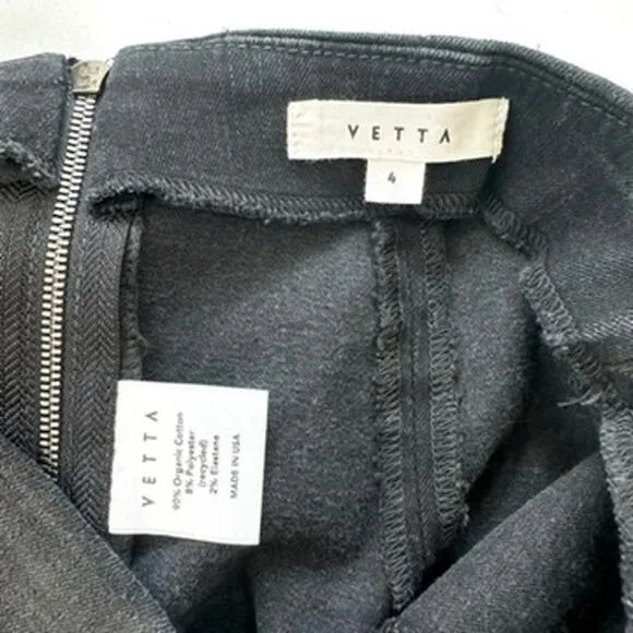 Vetta Sustainable Organic Cotton Mini Skirt Black Size 4 Eco-Friendly Fashion