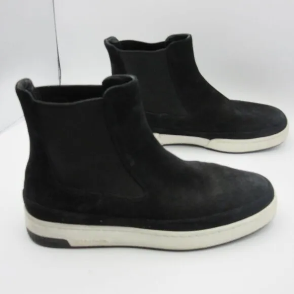 Vince Rhys Go Rain Water Repellent High Top Black Suede Sneakers Women's 8