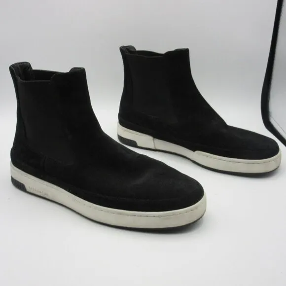 Vince Rhys Go Rain Water Repellent High Top Black Suede Sneakers Women's 8