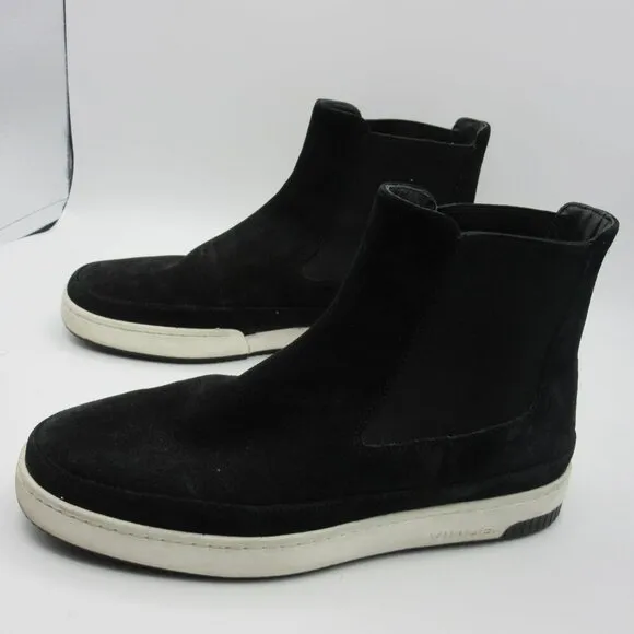 Vince Rhys Go Rain Water Repellent High Top Black Suede Sneakers Women's 8