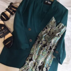 Vintage 100% Silk Hugo Buscati Milano Skirt Suit
