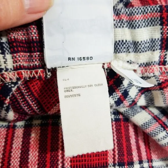 Vintage 60s Catalina plaid check midi skirt wool
