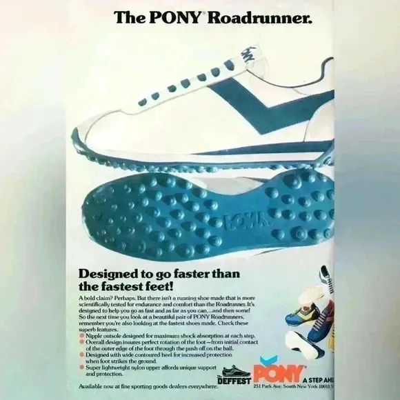 Vintage and Rare Pair of Pony Roadrunners She Run ‘78 Women’s Size 7.5