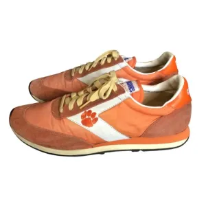 Vintage Brooks Mens Size 11 Running Shoes Clemson Tigers Orange &amp; White Sneakers