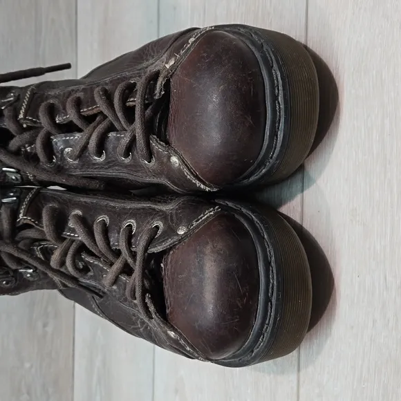 Vintage Dr.Martens Mens 9010 High Top Leather Chunky Platform shoes sz 10