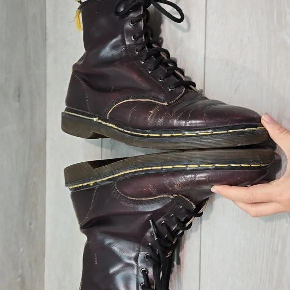 Vintage Dr.Martens Men's Chuncky Tractor  Leather Boots Shoes Sz UK 11 US 12