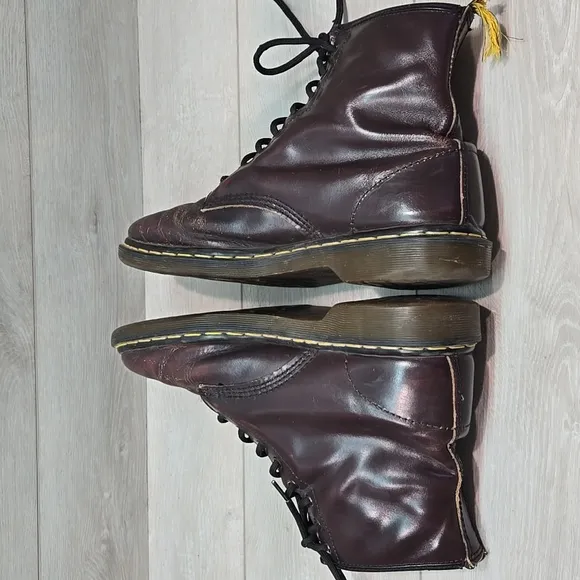 Vintage Dr.Martens Men's Chuncky Tractor  Leather Boots Shoes Sz UK 11 US 12