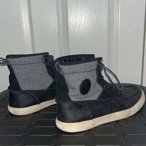 Vintage Men’s Sz 11 Polo Ralph Lauren Tynedale high top black sneaker shoes