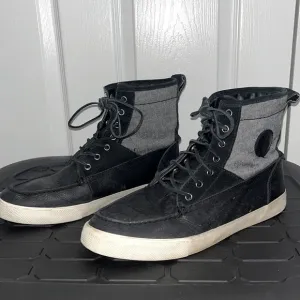 Vintage Men’s Sz 11 Polo Ralph Lauren Tynedale high top black sneaker shoes