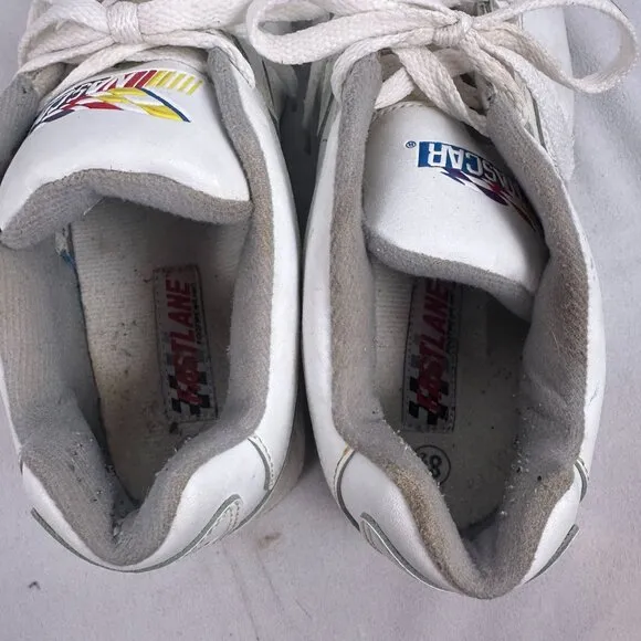 Vintage NASCAR Athletic Shoes Mens 8.5 White Fastlane