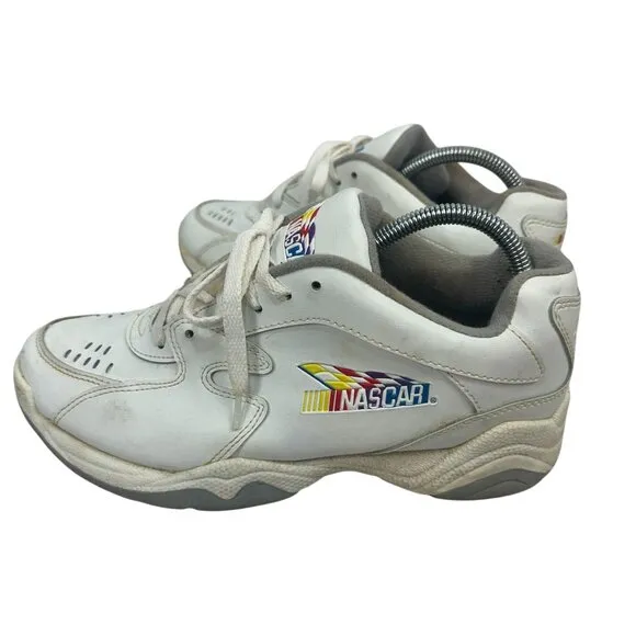 Vintage NASCAR Athletic Shoes Mens 8.5 White Fastlane