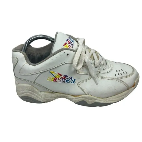 Vintage NASCAR Athletic Shoes Mens 8.5 White Fastlane