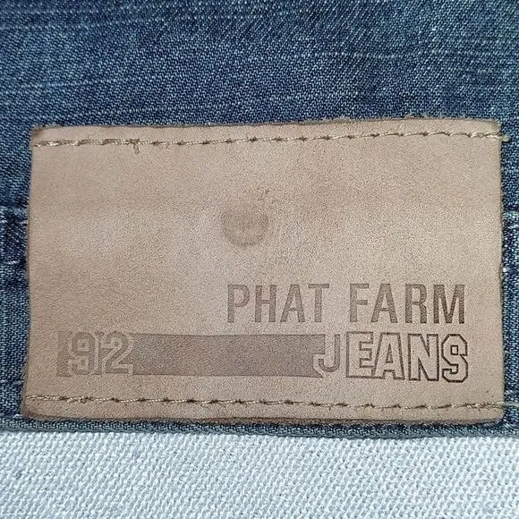Vintage Phat Farm Women's XL‎ Denim Blue Jean Jacket Embroidery Y2K 90s