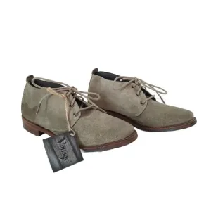 Vintage Shoe Company Women Olive Green Suede Chukka Ankle Lace Up Boots Size 6