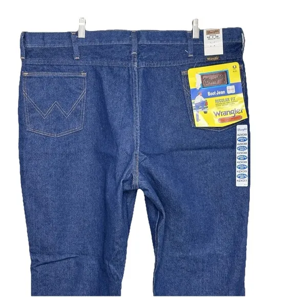 Vintage Wrangler Men's 42x30 Blue Jeans Boot Cut 945WHD USA Deadstock Cowboy NEW