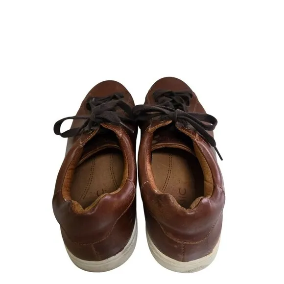 Vionic Baldwin Brown Leather Lace Up Shoes Size 10.5