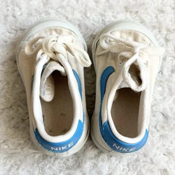 Vtg 1982 Nike Og Toddler Sz 2.5 Blazer Blue Low Top Sneaker Shoes White Flaws