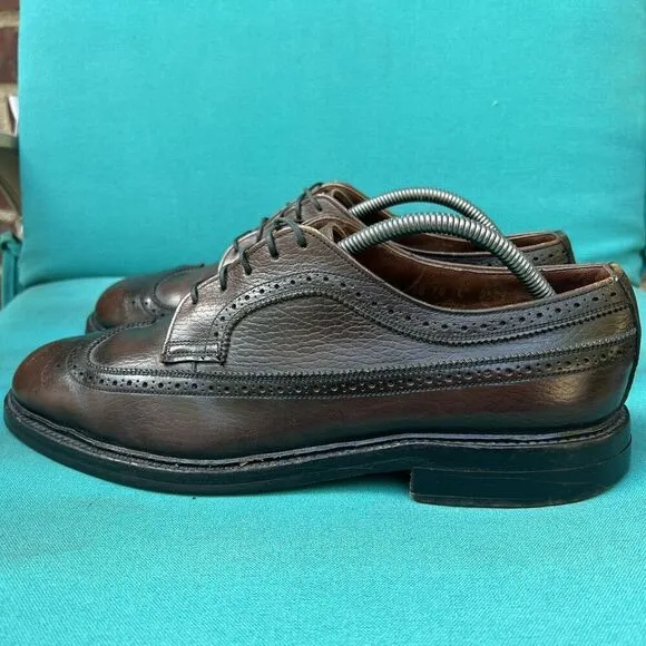 Walter Booth 1887 Men Size 10.5 E Shoes Brown Quality Leather Oxford Wingtip