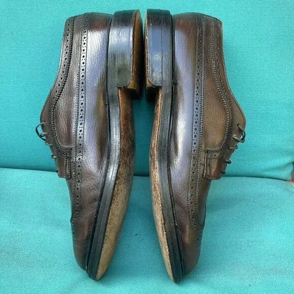 Walter Booth 1887 Men Size 10.5 E Shoes Brown Quality Leather Oxford Wingtip