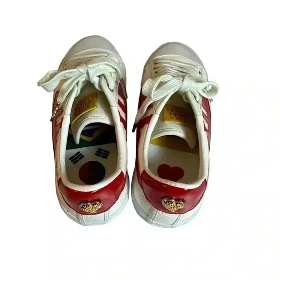 When Smoke Clears Mens White Red Size 7