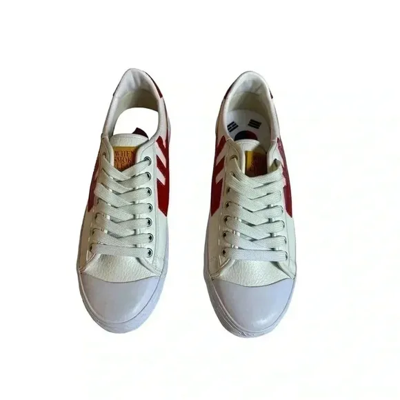 When Smoke Clears Mens White Red Size 7