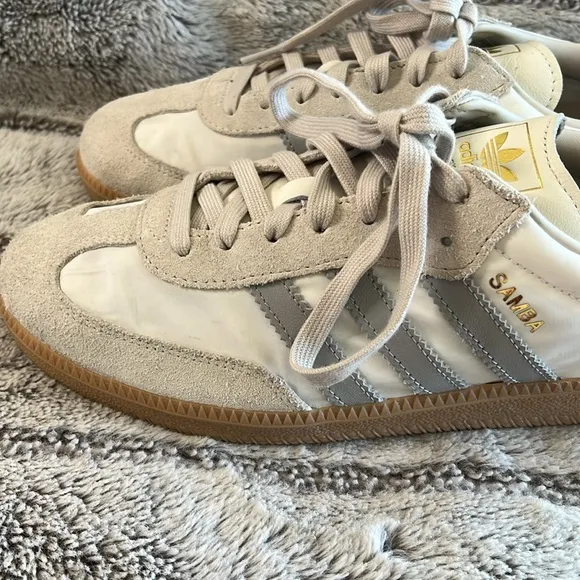 White,Gray And Ivory Adidas Samba