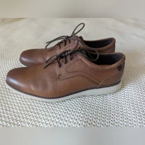 WIDE Rockport Garrett Oxford, Size 10 Wide, Brown with Cream Bottom
