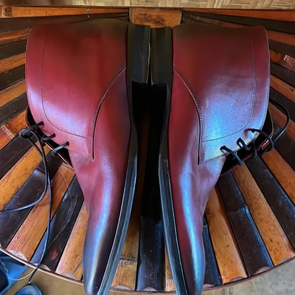 Wolf &amp; Shepherd Toro Striker Red Ombre Chukka Leather Dress Boot size 8 $365