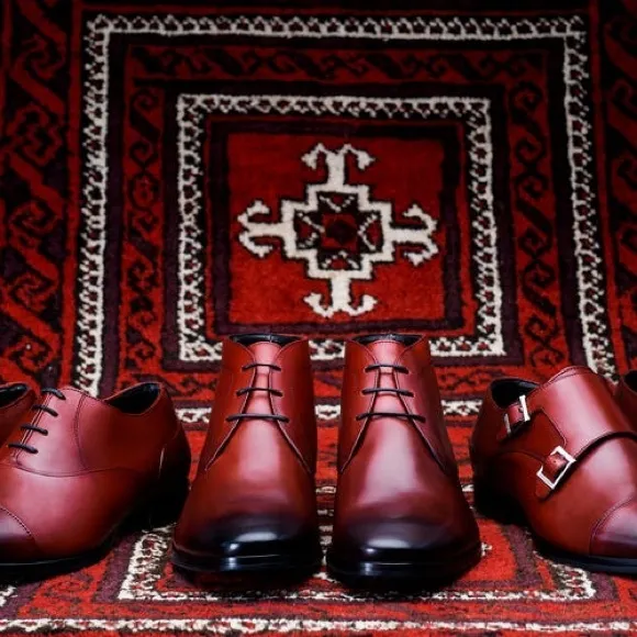 Wolf &amp; Shepherd Toro Striker Red Ombre Chukka Leather Dress Boot size 8 $365