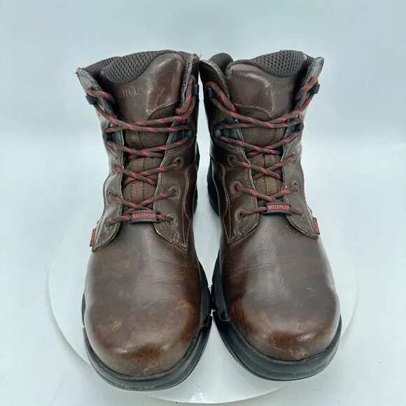 Wolverine Merlin Men Sz 12M Brown Leather Composite Toe 6&quot; Waterproof Work Boot