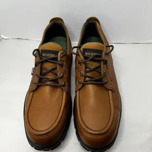 WOLVERINE Raider DuraShock Brown Leather Work Shoes Size 11.5