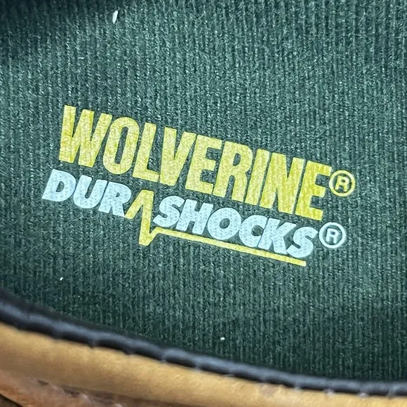 WOLVERINE Raider DuraShock Brown Leather Work Shoes Size 11.5