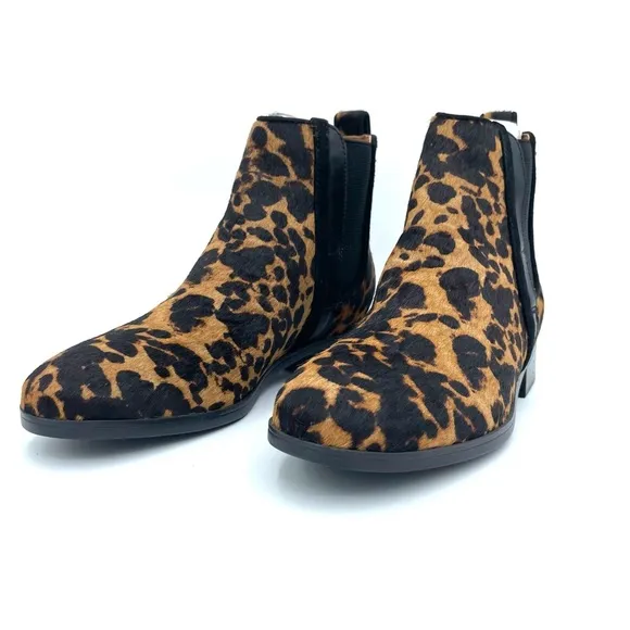 Women S Rockport Larkyn Chelsea Boot Leopard Hair Size 7M NIB