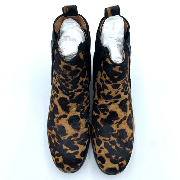 Women S Rockport Larkyn Chelsea Boot Leopard Hair Size 7M NIB