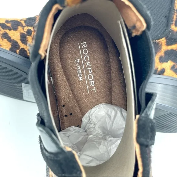Women S Rockport Larkyn Chelsea Boot Leopard Hair Size 7M NIB
