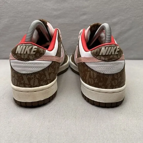 Womens 7.5 / 6Y Nike Dunk Low XOXO Shoes Dark Khaki Bubblegum Pink 2006