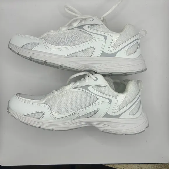 Women's Ryka Sneakers White Grey Size 7W