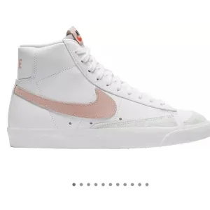 Women's White and Pink High-Top Sneakers