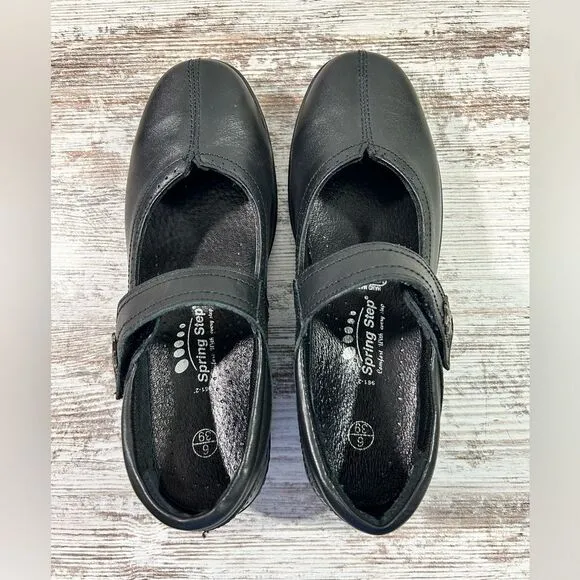 Women’s Spring Step Amparo Comfort shoes Mary Jane black size 6 (39) LIKE NEW