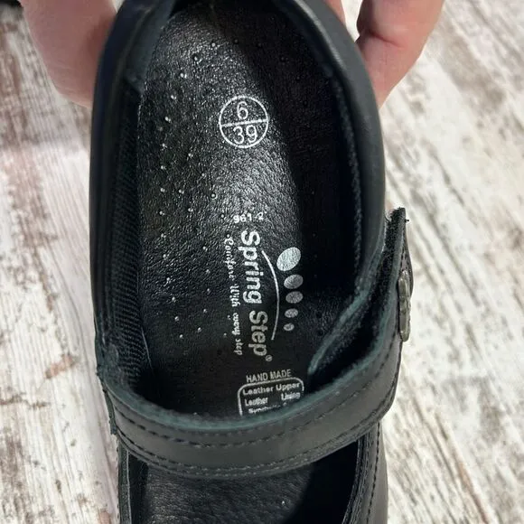 Women’s Spring Step Amparo Comfort shoes Mary Jane black size 6 (39) LIKE NEW