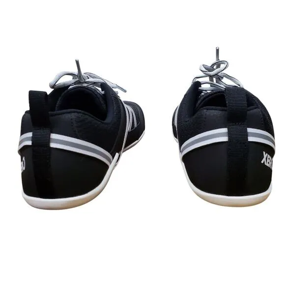 XERO Womens Prio Running Fitness Athletic Shoes US 9.5 Black White Barefoot NEW
