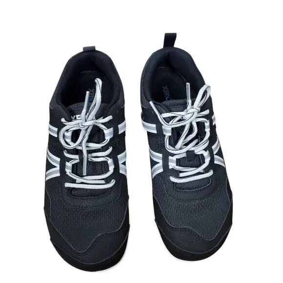 XERO Womens Prio Running Fitness Athletic Shoes US 9.5 Black White Barefoot NEW