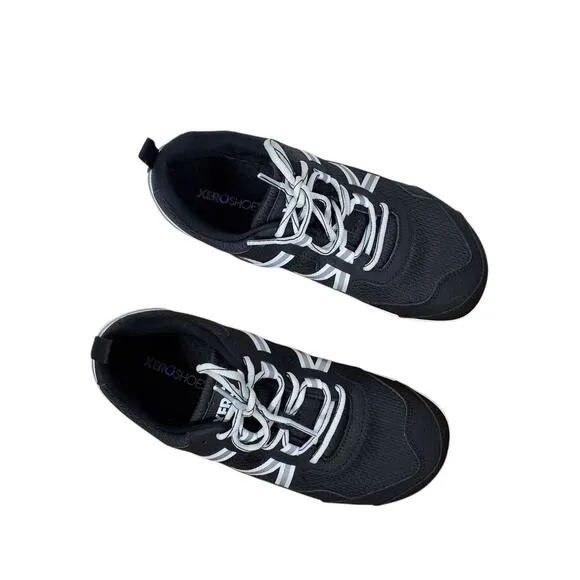 XERO Womens Prio Running Fitness Athletic Shoes US 9.5 Black White Barefoot NEW