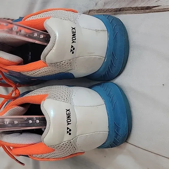 Yonex Power Cushion 03 Z Badminton Sneakers Mens 11 Neon Orange and Blue Shoes