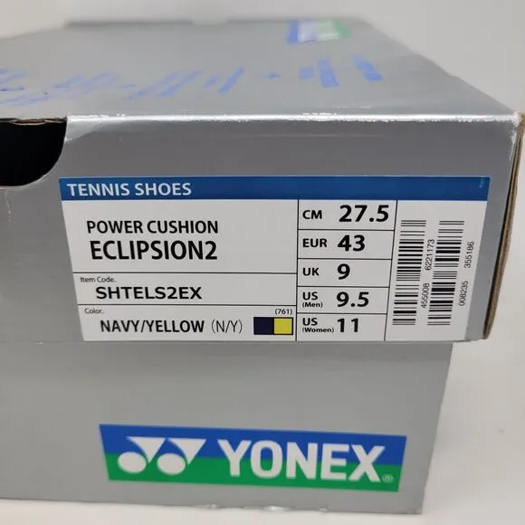 Yonex Power Cushion Eclipsion 2 Men's Tennis Shoes US 11 EU 43 NWT SHTELS2EX NIB